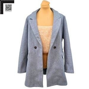 May Berries (Large) Blue/Grey Soft Oversized Blazer
